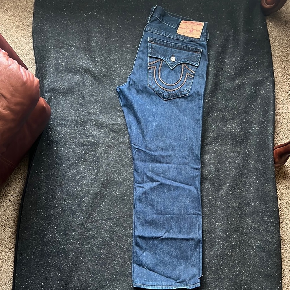 TRUE RELIGION Ricky Fit, 36, Dark Denim